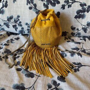 UNO de 50 fringed leather bag